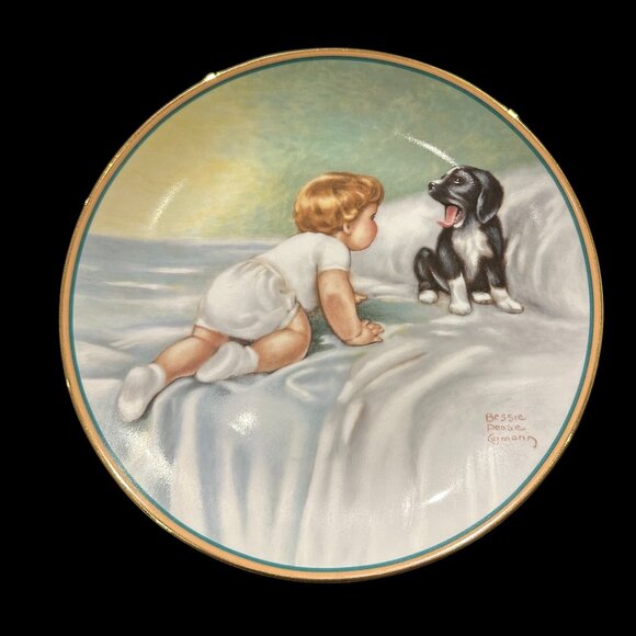 Vintage Bessie Pease Gutmann Porcelain Collector Plates, Child & Dog, Set of 4 - Picture 6 of 10